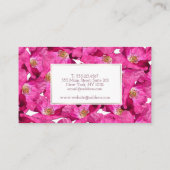 Carte De Visite Motif floral de rose de pavots. Texte (Dos)