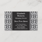 Carte De Visite Motif floral de style de Papercut d'art populaire (Devant)