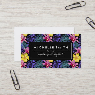 Carte De Visite Motif floral exotique