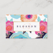 Carte De Visite Motif floral gras tendance Impression & Monogramme (Devant)