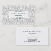 Carte De Visite Motif floral moderne (Devant / Derrière)