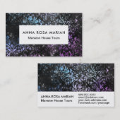 Carte De Visite *~* Motif Floral moderne Parties scintillant Paste (Devant / Derrière)