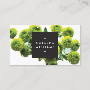 Carte De Visite MOTIF FLORAL MODERNE pour COSMETOLOGISTES, SPA, SA