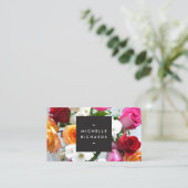 Carte De Visite MOTIF FLORAL MODERNE pour PLANNERS d'ÉVÉNEMENTS et (Debout devant)