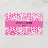 Carte De Visite Motif Floral moderne rose chaud (Dos)