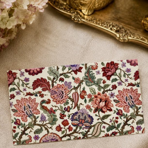 Carte De Visite Motif floral Paisley botanique vintage – Orné