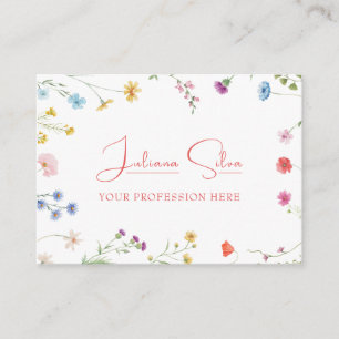Carte De Visite Motif Floral Petite