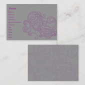 Carte De Visite Motif floral rose - potelé (Devant / Derrière)