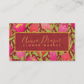 Carte De Visite Motif floral rose tropical (Devant)