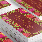 Carte De Visite Motif floral rose tropical