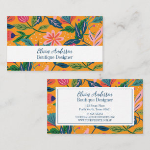 Carte De Visite Motif floral tropical moderne