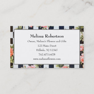 Carte De Visite Motif floral vintage