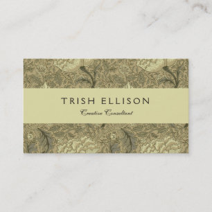 Carte De Visite Motif floral William Morris Windrush : Vintage