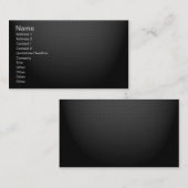 Carte De Visite Motif FONCTIONNÉ EN CARBONE NOIR (Devant / Derrière)