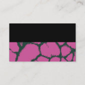 Carte de visite motif fourrure de girafe rose (Dos)