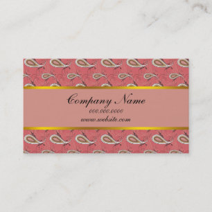 Carte De Visite Motif Foxglove Petal Paisley
