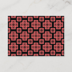 Carte De Visite Motif géométrique 030614 - Rose tropicale sur noir