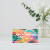 Carte De Visite Motif géométrique Abstrait coloré   (Debout devant)