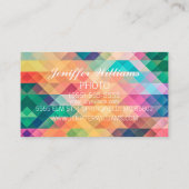 Carte De Visite Motif géométrique Abstrait coloré   (Dos)