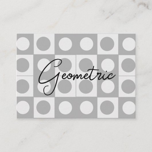 Carte De Visite Motif géométrique Abstrait du milieu du siècle (Devant)