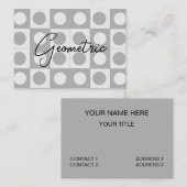 Carte De Visite Motif géométrique Abstrait du milieu du siècle (Devant / Derrière)