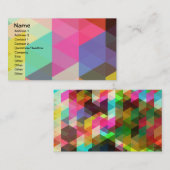 Carte De Visite Motif géométrique Abstrait fin (Devant / Derrière)