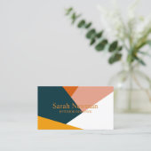 Carte De Visite Motif géométrique abstrait moderne de bloc de (Debout devant)