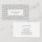 Carte De Visite Motif géométrique Abstrait Monogramme (Devant / Derrière)