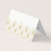 Carte De Visite Motif géométrique Art déco or (Dos)