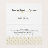 Carte De Visite Motif géométrique Art déco or (Intérieur déplié)