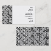 Carte De Visite Motif géométrique avec des rayures et des points (Devant / Derrière)