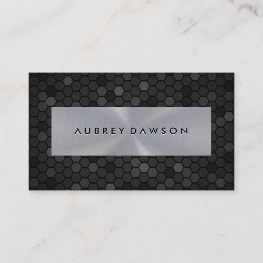 Carte De Visite Motif géométrique | Bannière métallique (Devant)