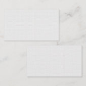 Carte De Visite Motif géométrique blanc et gris avec entrelacement (Devant / Derrière)