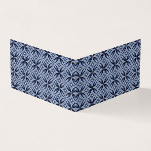 Carte De Visite Motif géométrique bleu de style rétro