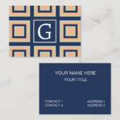 Carte De Visite Motif géométrique Carré (Devant / Derrière)