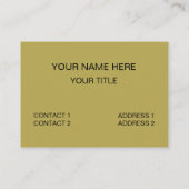 Carte De Visite Motif géométrique Carré vert jaune (Dos)