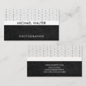 Carte De Visite Motif géométrique | Cuir | Motif Boho (Devant / Derrière)