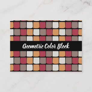 Carte De Visite Motif géométrique de blocs de couleur
