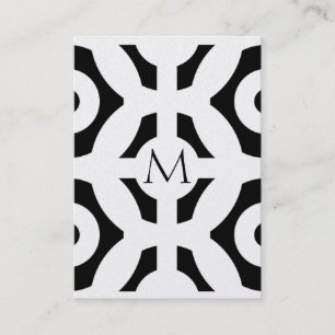Carte De Visite Motif géométrique de mode noir et blanc