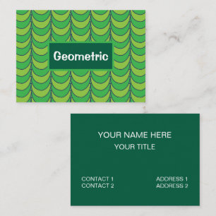 Carte De Visite Motif Géométrique Demi-Cercle Vert