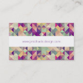 Carte De Visite Motif géométrique des Hipsters Vintages. (Dos)