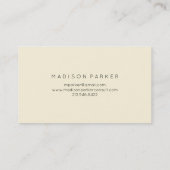 Carte De Visite Motif géométrique d'or moderne sur Ecru (Dos)