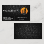Carte De Visite Motif géométrique | Logo Finance (Devant / Derrière)