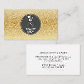 Carte De Visite Motif géométrique | Maquillage et ciseaux (Devant / Derrière)