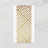 Carte De Visite Motif géométrique / Métal or (Dos)