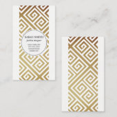 Carte De Visite Motif géométrique / Métal or (Devant / Derrière)