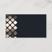 Carte De Visite Motif géométrique métallique | Noir (Dos)