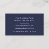 Carte De Visite Motif géométrique moderne gris bleu (Dos)