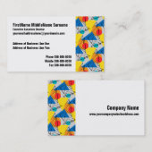 Carte De Visite Motif géométrique moderne rétro (Devant / Derrière)