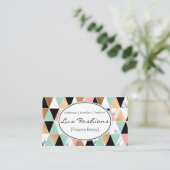 Carte De Visite Motif géométrique moderne | Triangles (Debout devant)